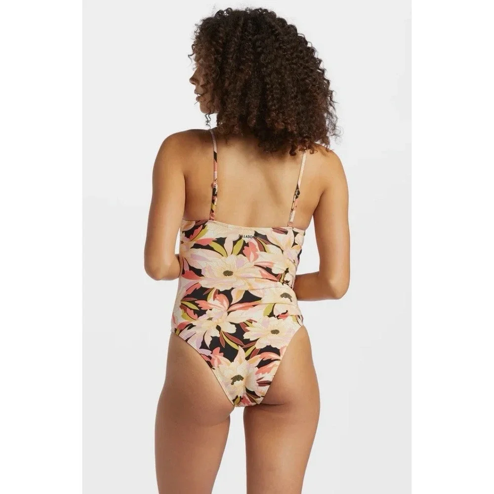 Billabong Women's XL / 14 Swimsuit High Rise Floral Underwire One Piece‎ NEW